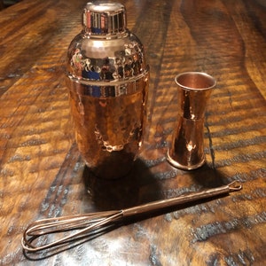 Handcrafted Pure Copper Mini Bar and Cocktail Whisk image 2