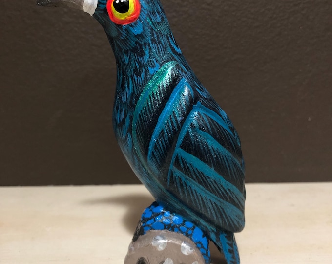 Hand-Carved Wood Alebrije Bird by Esperanza Martinez from Oaxaca, Mexico