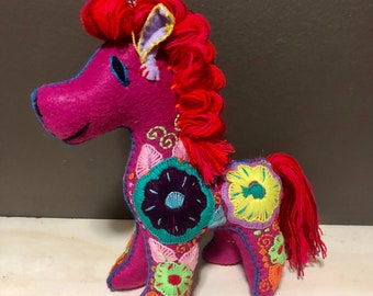 Hand Sewn Stuffed Animal Horse Plush Toy