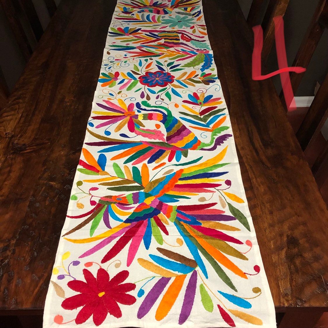 5x Otomi Hand Embroidered Table Runners
