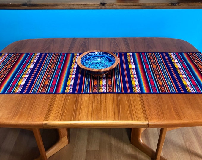 Woven Cotton Table Runner from Otavalo, Ecuador- 64” x 20”