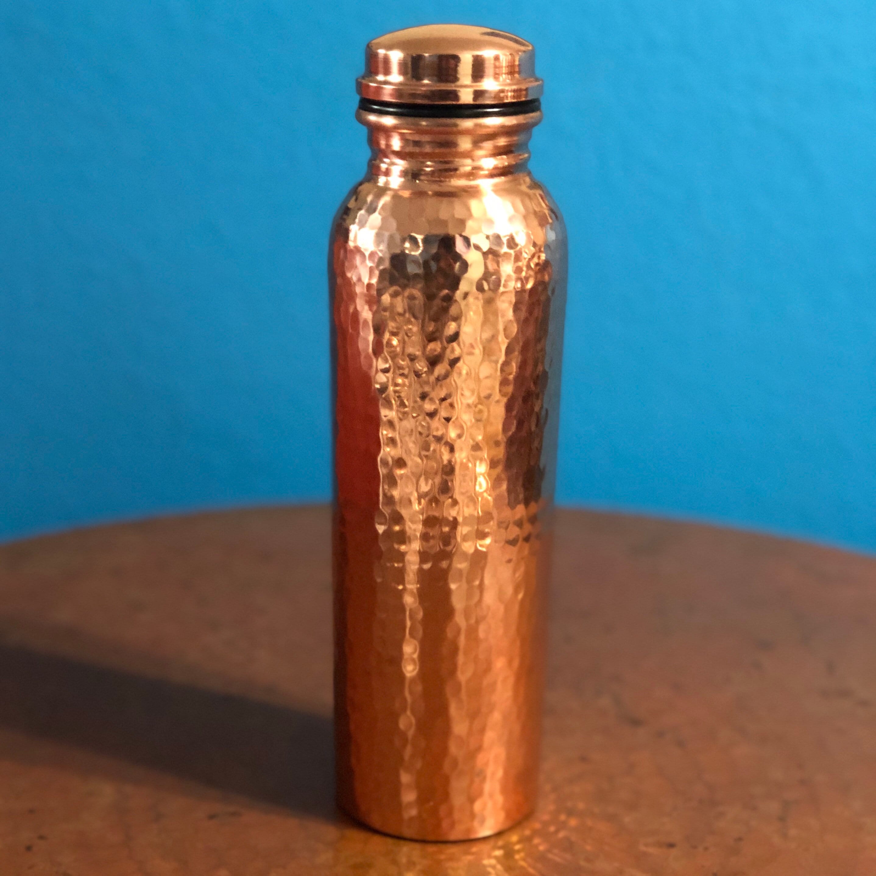 Pure Hammered Copper 1Quart Water Bottle
