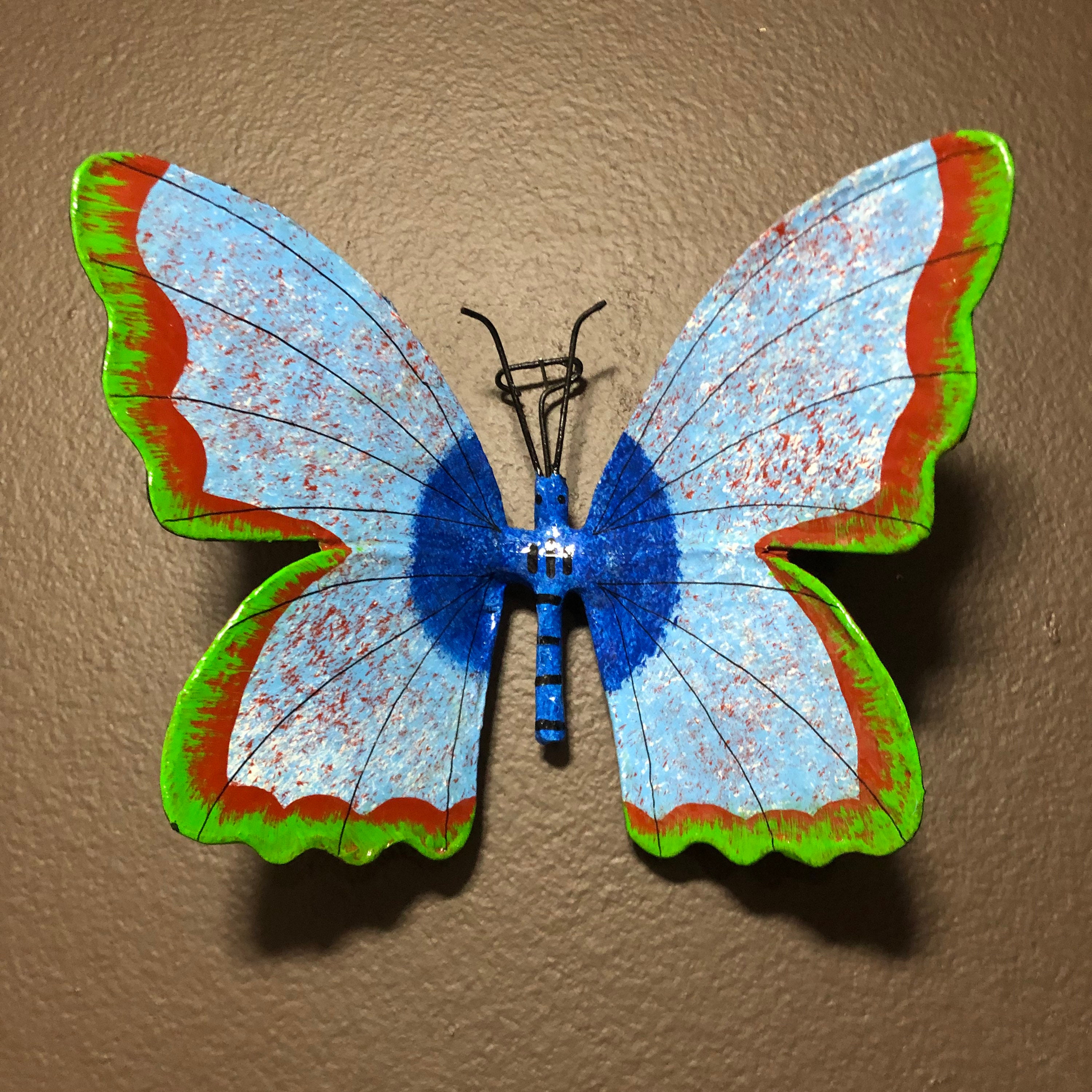 Large Paper Maché Butterfly Wall Ornament from Izamal, Yucatán, Mexico
