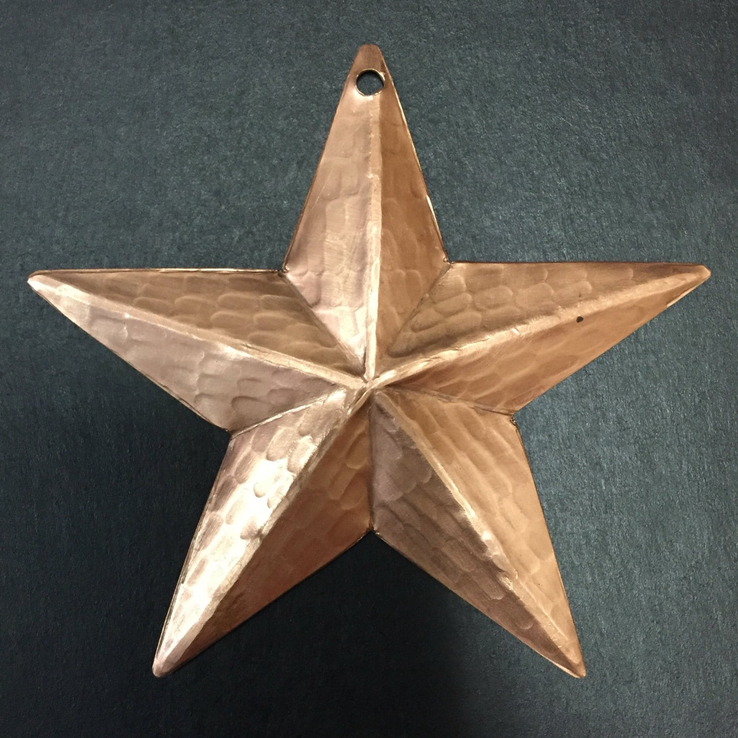 Handcrafted Pure Hammered Copper Star Christmas Tree Ornament