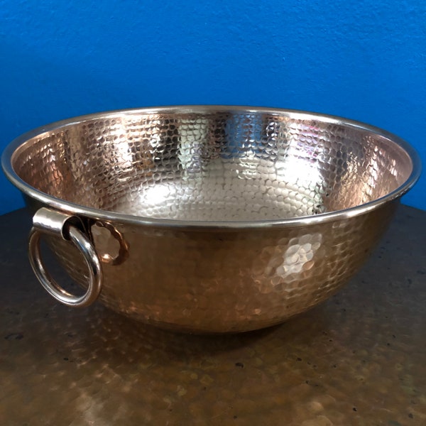 Copper Mixing Bowls Etsy