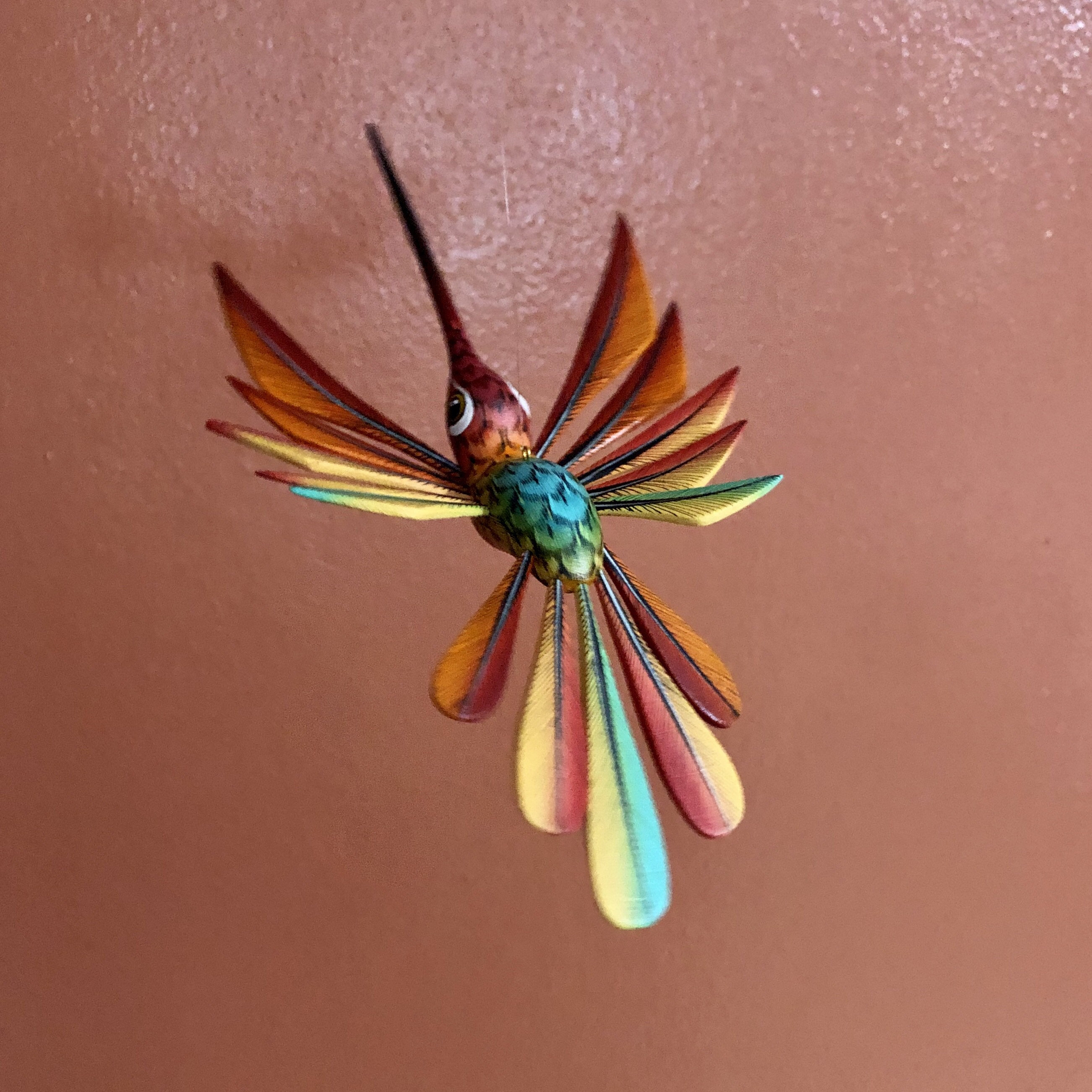 Alebrije Red Hummingbird by Roberto and Esperanza Martinez from Oaxaca