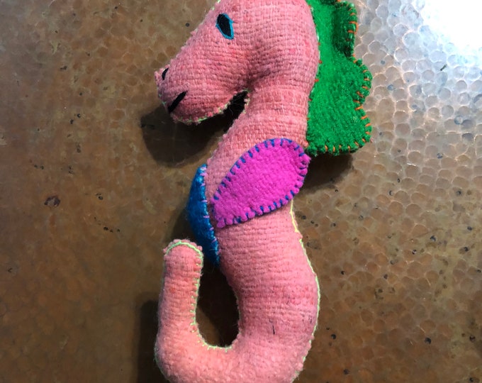 Hand Sewn Stuffed Animal Seahorse Plush Toy