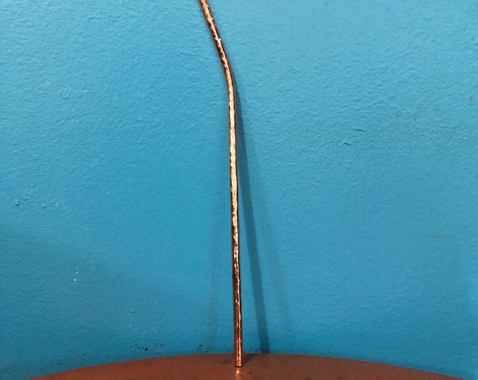 Reusable Bent Copper Straw - 13”