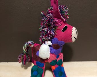 Hand Sewn Stuffed Animal Donkey Plush Toy