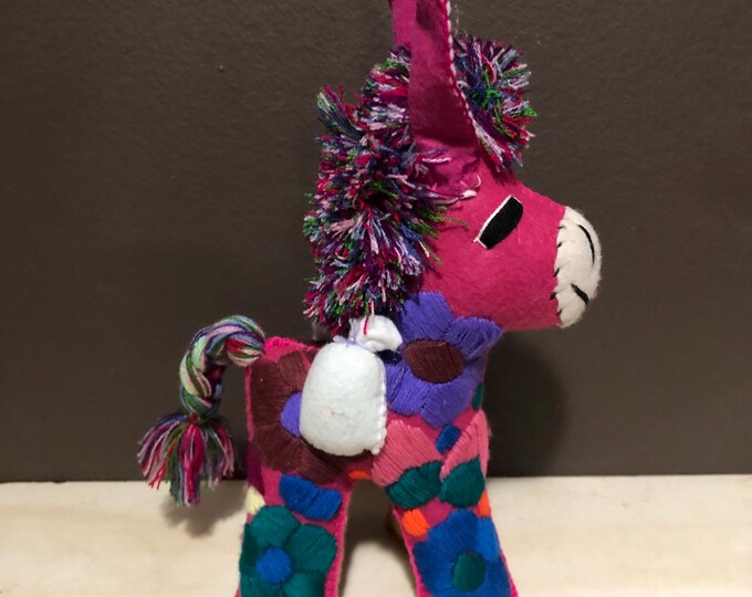 Hand Sewn Stuffed Animal Donkey Plush Toy