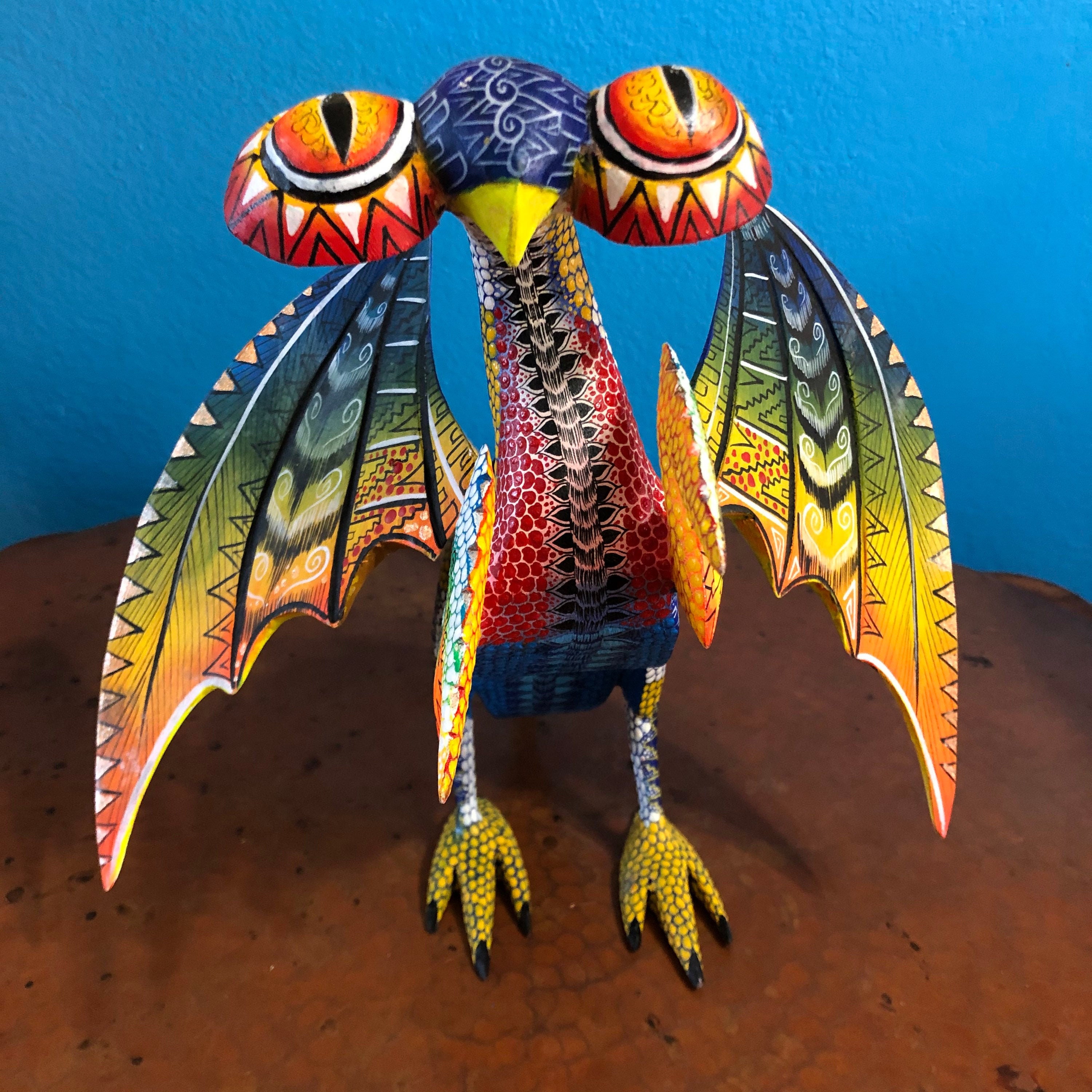 Large Alebrije Praying Mantis Spirit Animal Wood Carving by Esperanza Martinez from Oaxaca, Mexico Large Alebrije Praying Mantis Spirit Animal Wood Carving by Esperanza Martinez from Oaxaca, Mexico