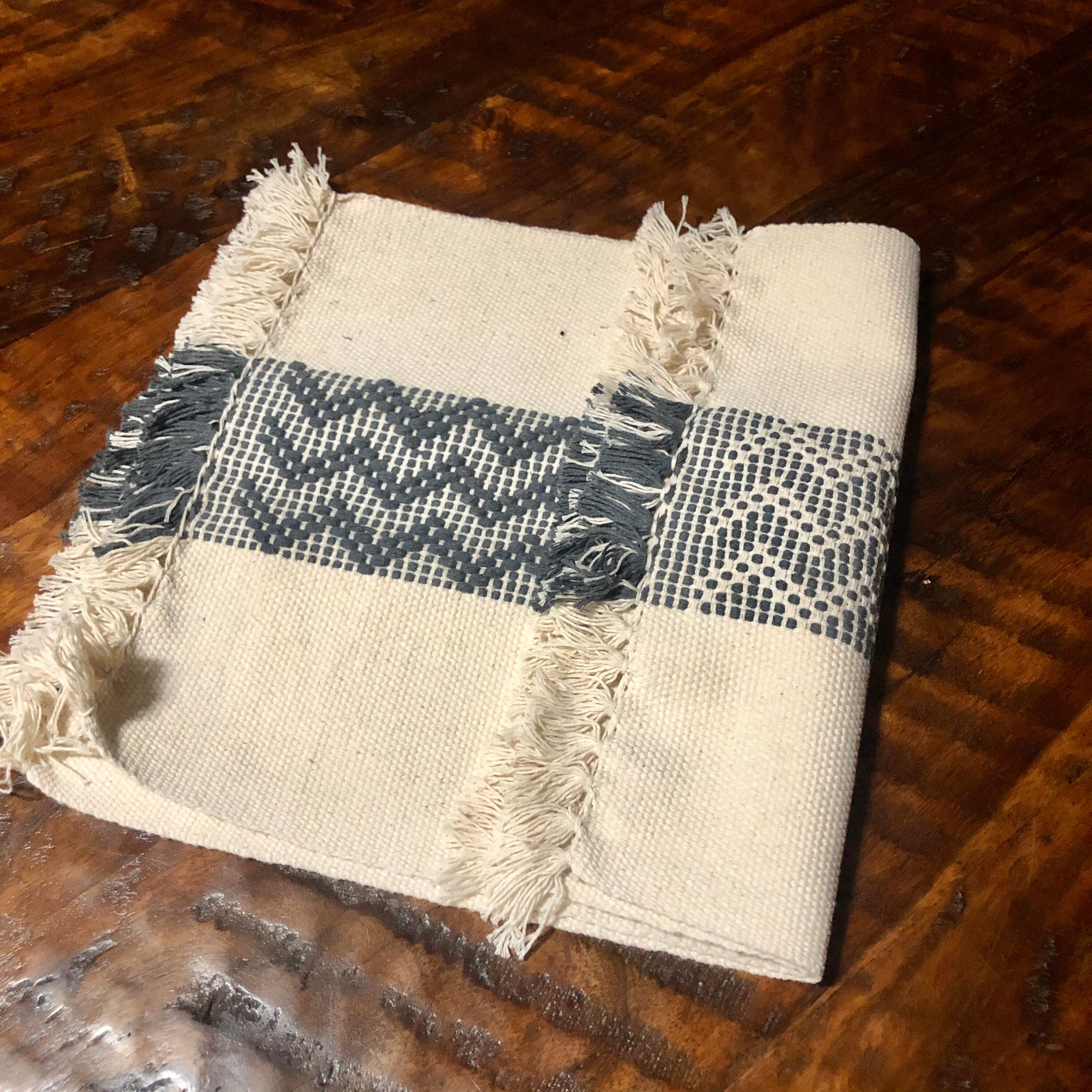 Handwoven Zapotec cotton placemats (set of 2) approx. 18” x 14” (w x h)