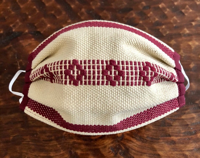 Handwoven Cotton Adult Face Mask from Oaxaca, Mexico
