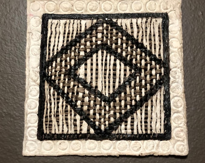 Handmade Amate Paper Wall Art from Mexico (8” x 8”)