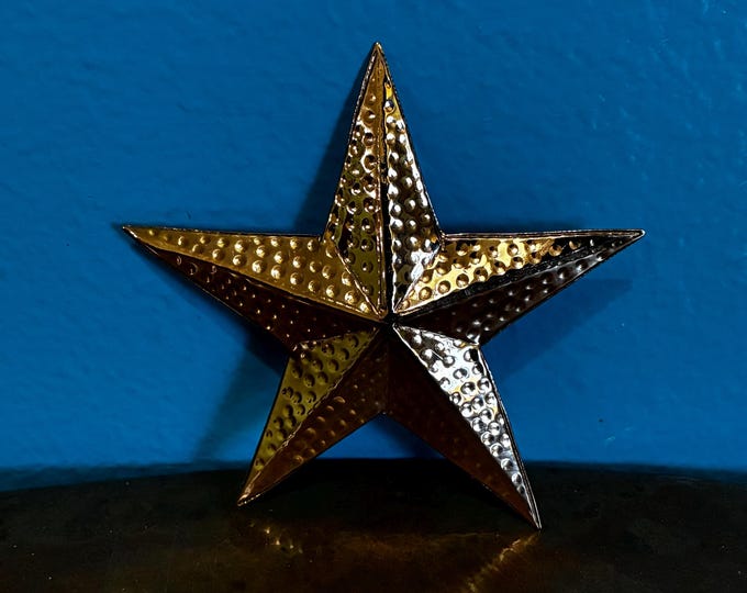 Handcrafted Pure Hammered Copper Star - 3 1/4”
