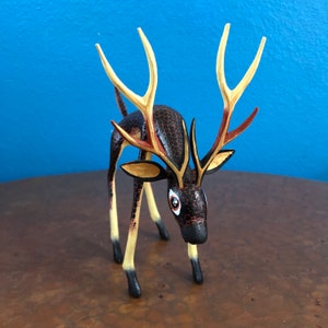 Handcrafted Alebrije Deer Woodcarving from Oaxaca, Mexico by Esperanza Martinez