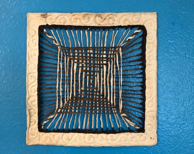 Handmade Amate Paper Wall Art from Mexico (8” x 8”)