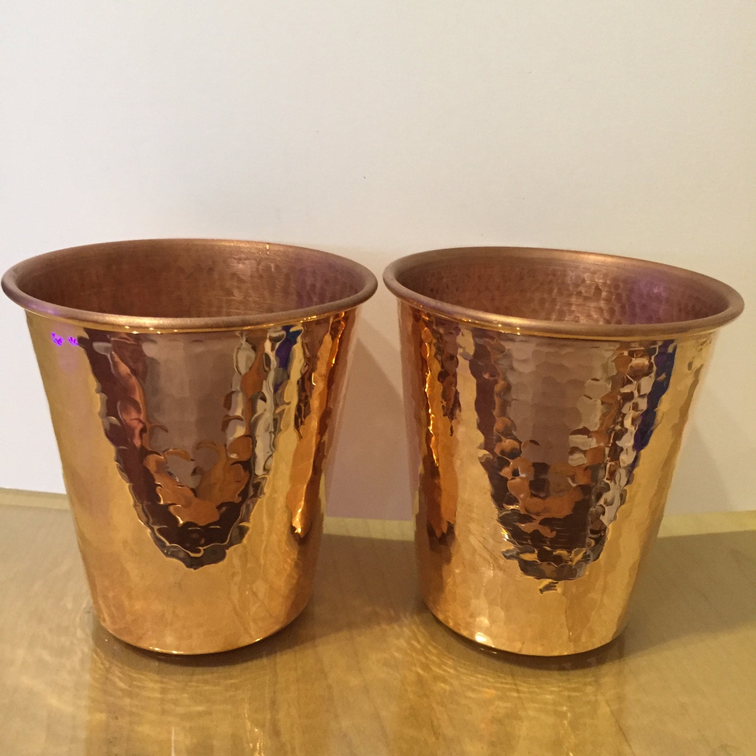 2pack of 14oz Moscow Mule Hammered Copper Tumbler