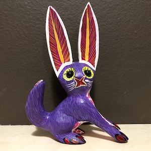 Alebrije Rabbit Wood Carving by Esperanza Martinez from Oaxaca, Mexico.