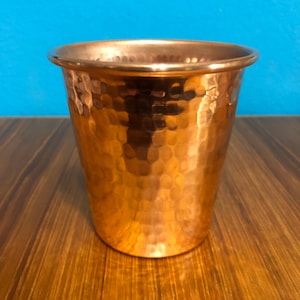 18oz Pure Hammered Copper Tumbler Water Cup