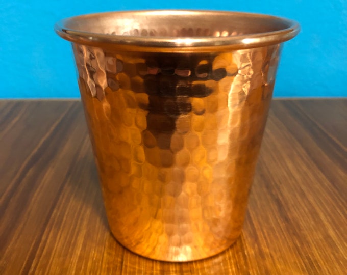 18oz Pure Hammered Copper Tumbler Water Cup