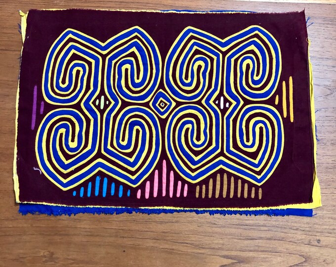 Hand Stitched Kuna Mola Art (approx. 17" x 12")