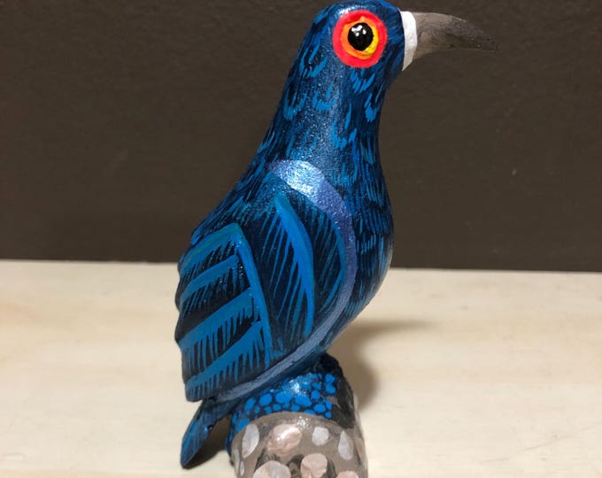 Hand-Carved Wood Alebrije Bird by Esperanza Martinez from Oaxaca, Mexico