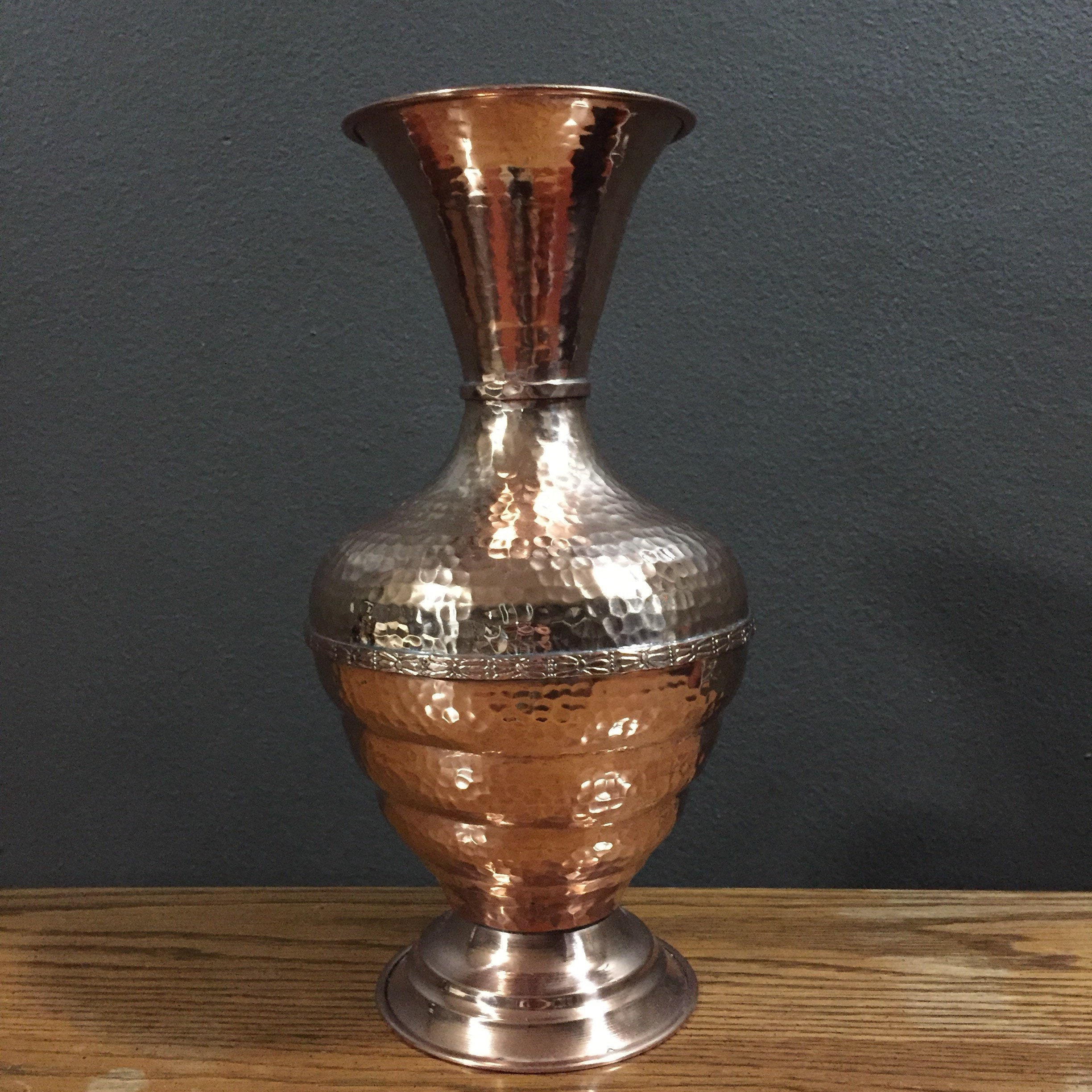 Handcrafted Pure Hammered Copper Decorative Flower Vase