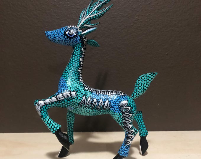 Handcrafted Alebrije Deer Woodcarving from Oaxaca, Mexico by Esperanza Martinez