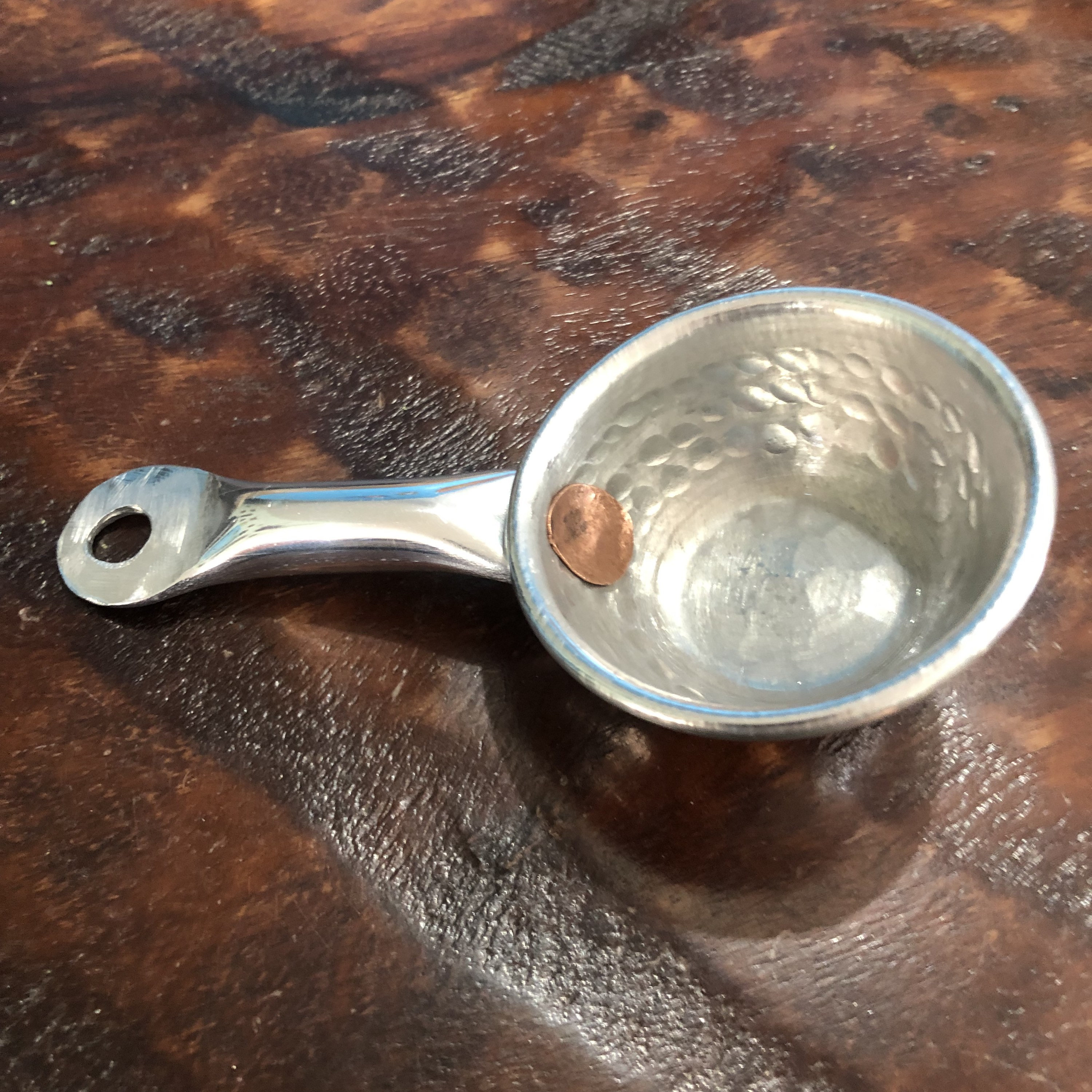 Hammered Aluminum 1/2oz (1 tbsp.) Coffee Scoop Measuring Spoon - 3 7/8”