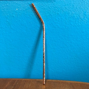 Reusable Bent Copper Straw - 8”