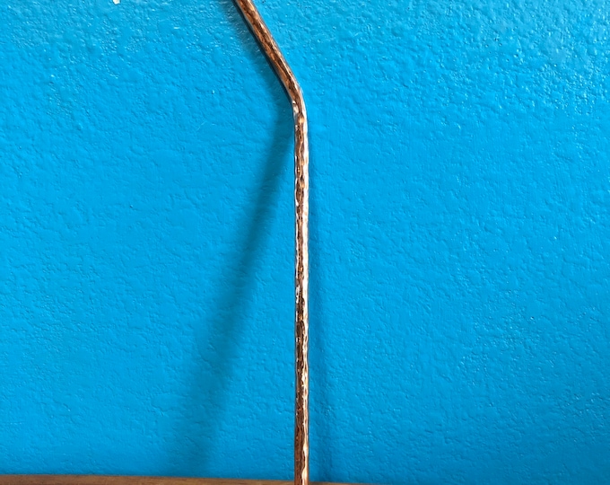 Reusable Bent Copper Straw - 8”