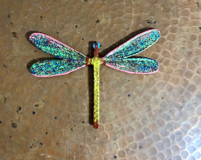 Handcrafted Paper Mache Dragonfly Magnet