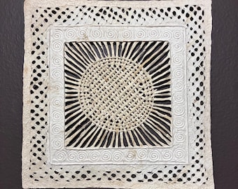 Handmade Amate Bark Paper Wall Art from Mexico (11 1/2" x 11 1/2")