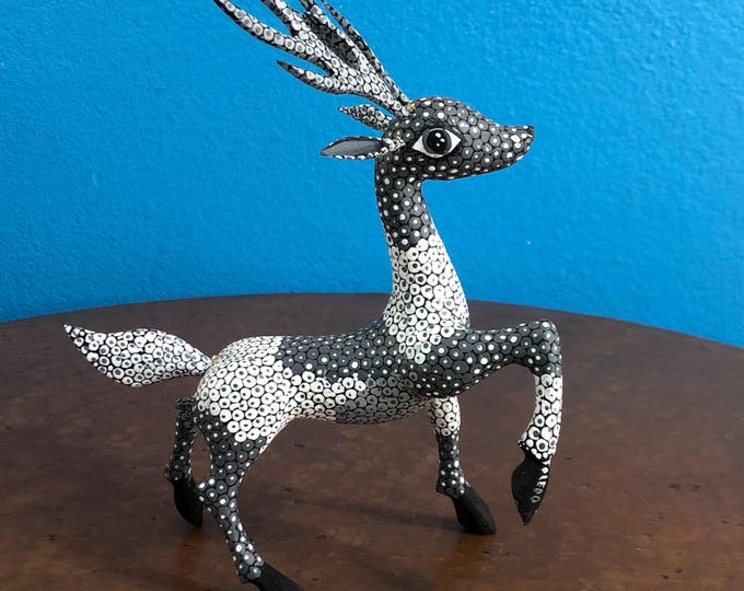Handcrafted Alebrije Deer Woodcarving from Oaxaca, Mexico by Esperanza Martinez