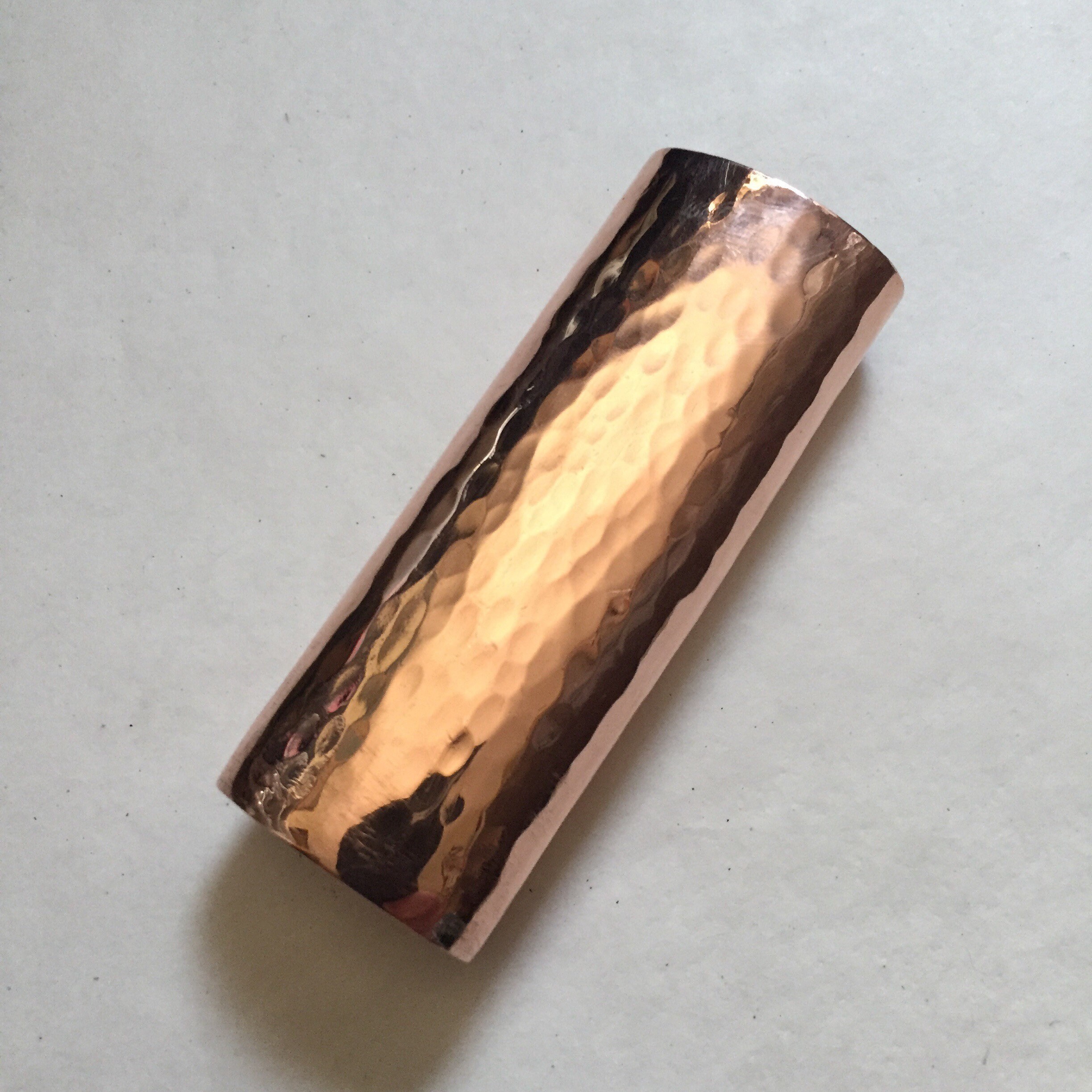 Handcrafted Pure Copper Lighter Cover with Light Hammered Texture