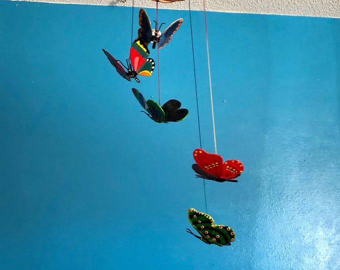 Paper Maché Butterfly Mobile from Izamal, Yucatán, Mexico