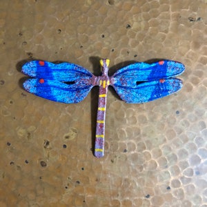 Handcrafted Paper Mache Dragonfly Magnet