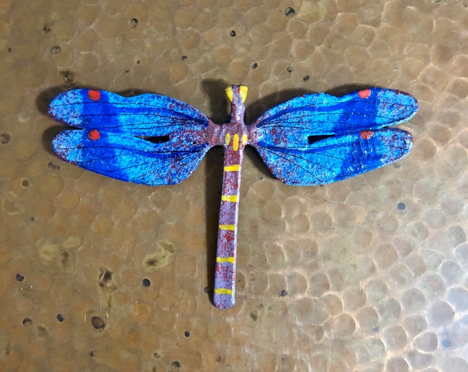 Handcrafted Paper Mache Dragonfly Magnet