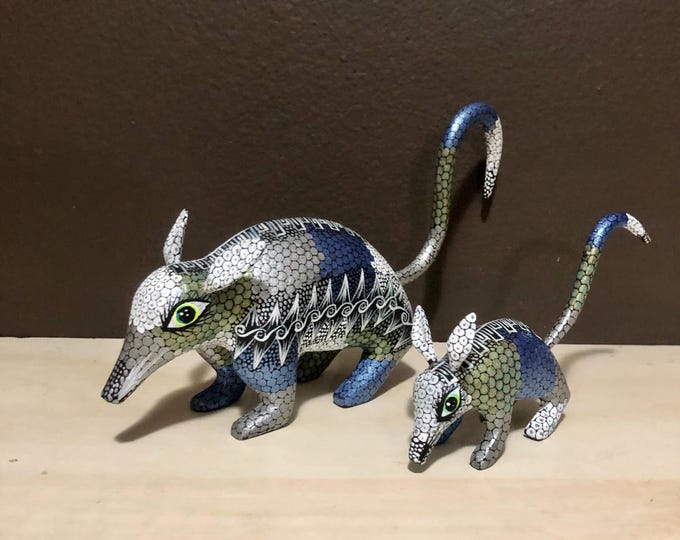 Alebrije Opossum and baby Opossum by Esperanza Martinez