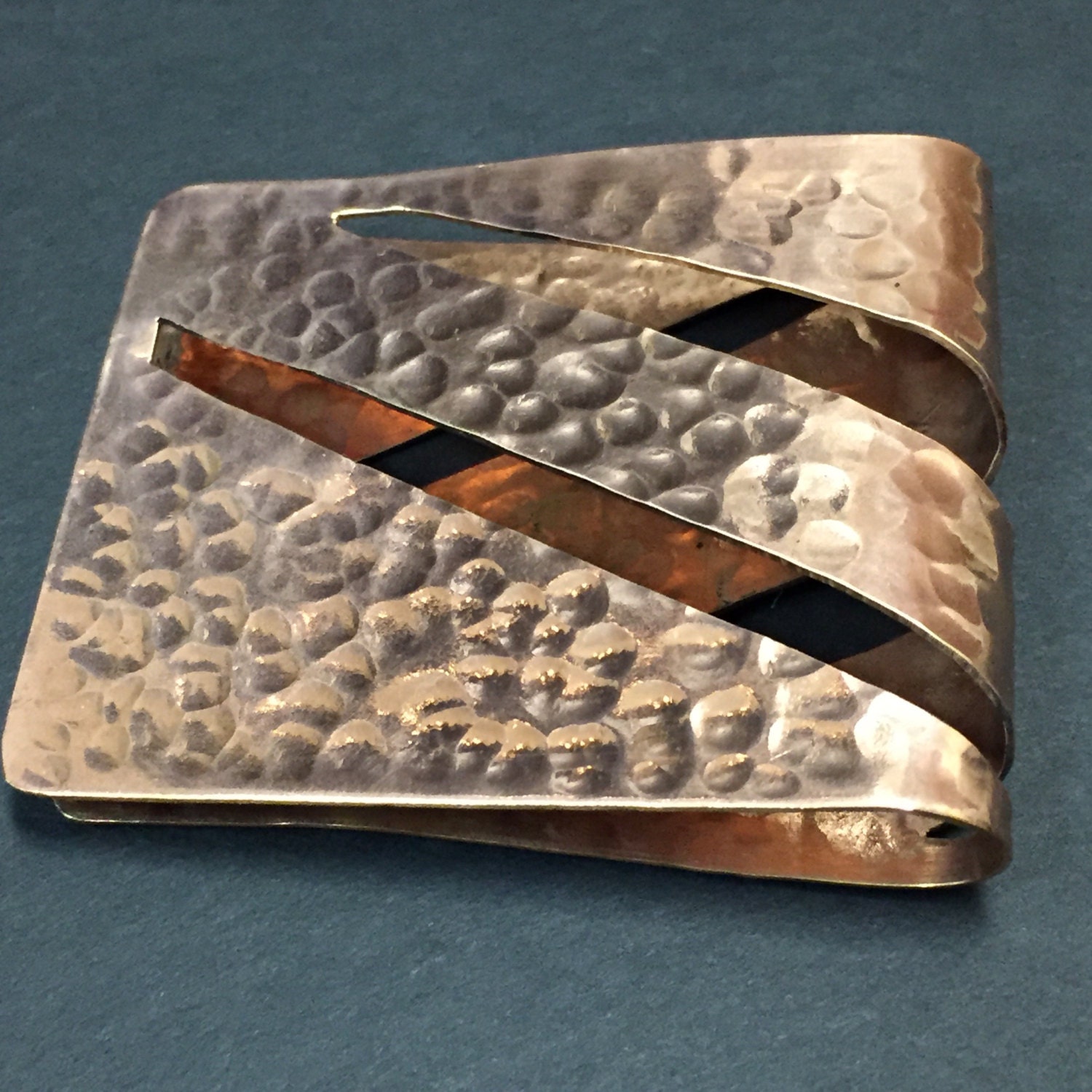 Pure Hammered Copper Money Clip