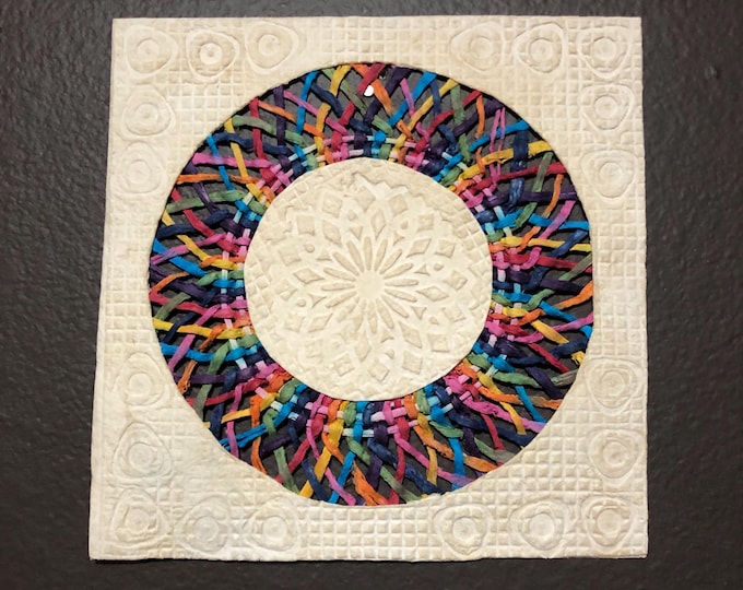 Handmade Amate Paper Wall Art from Mexico (7.75” x 7.75”)