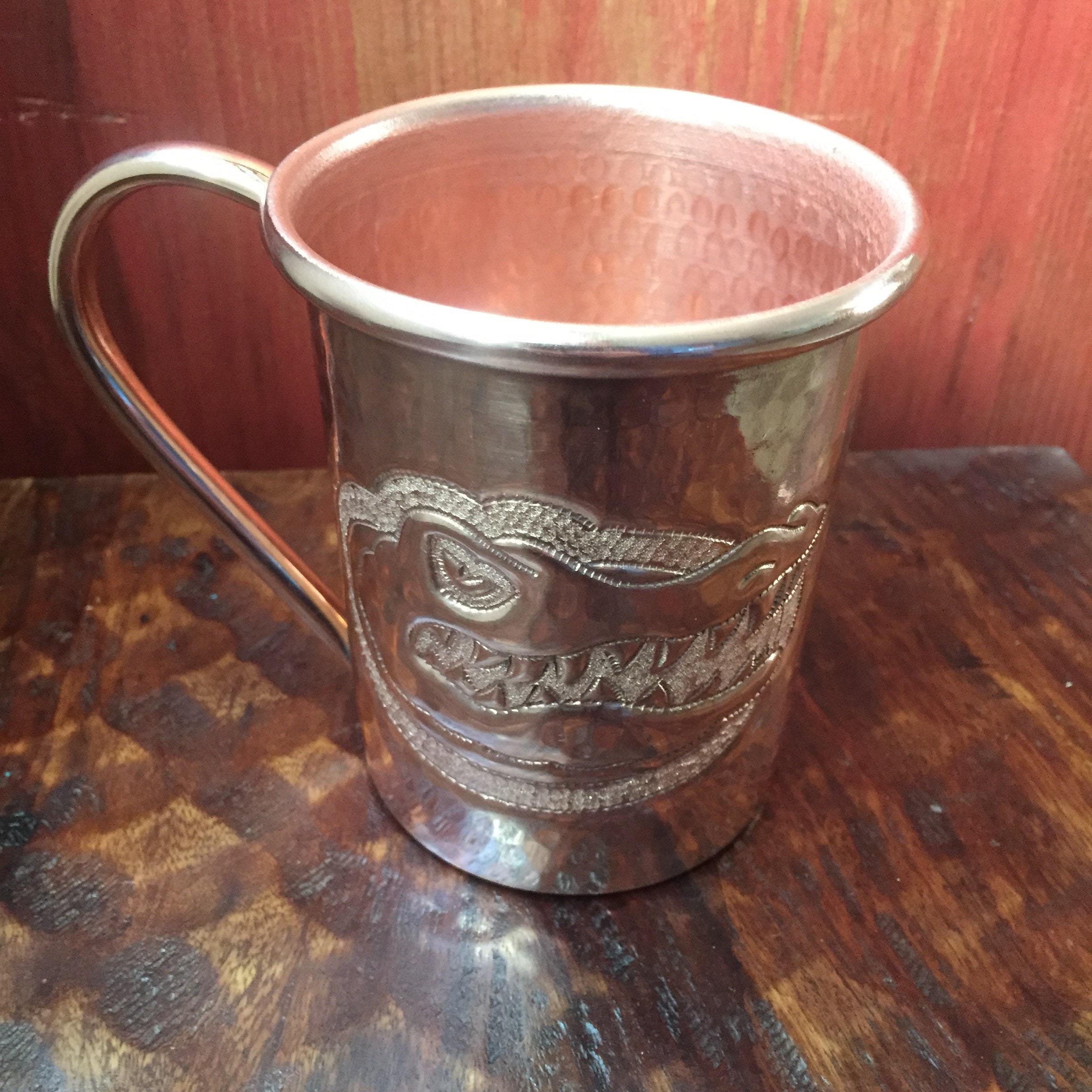 16oz Moscow Mule Hammered Copper Mug w/ Gators engraving