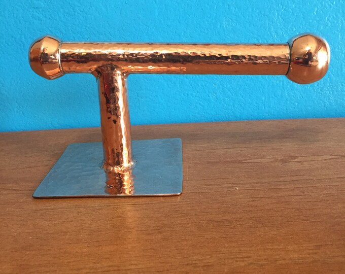 Hammered Copper Toilet Paper Roll Holder