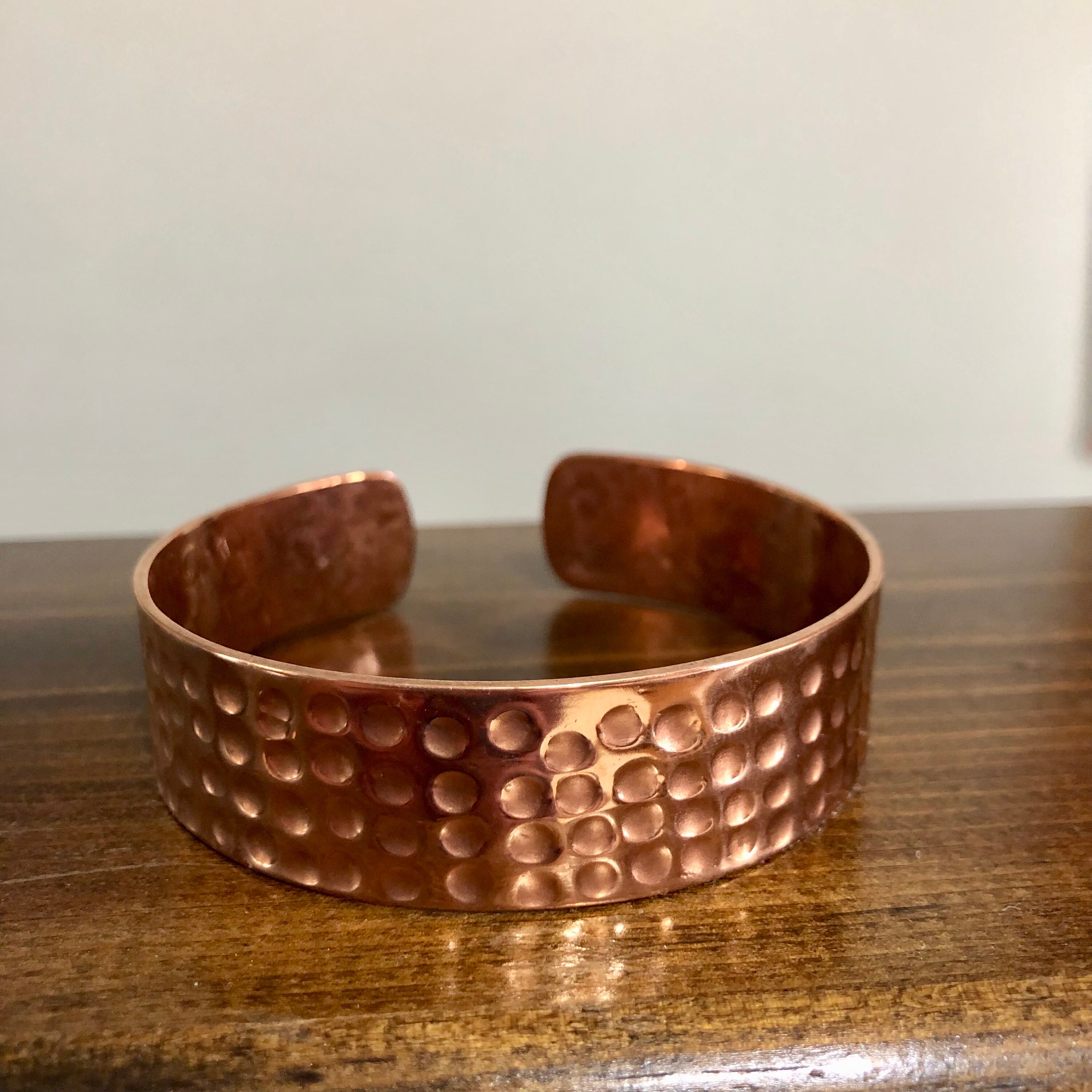 Hammered copper cuff bracelet best sale