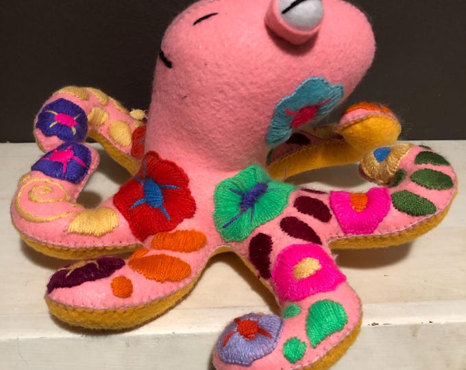 Hand Sewn Stuffed Animal Octopus Plush Toy