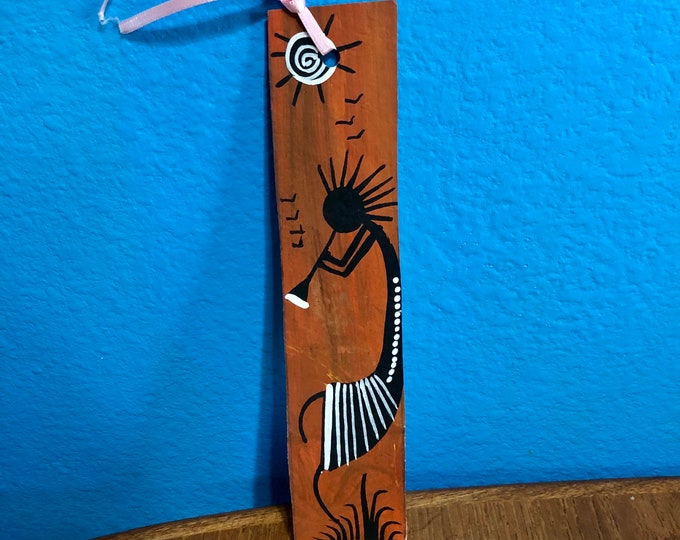 Handpainted Amate Paper Bookmark with Kokopelli