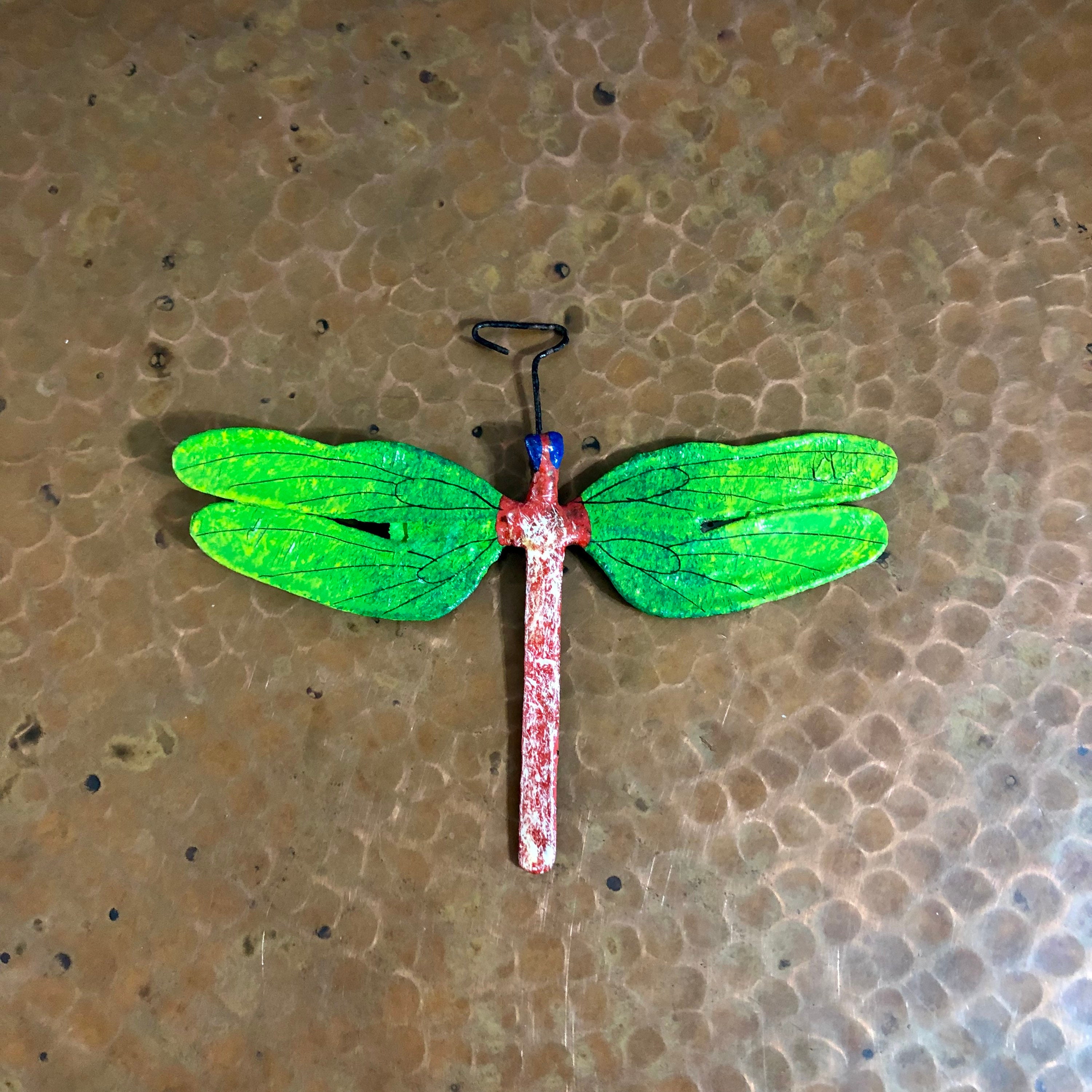 Handcrafted Paper Mache Dragonfly Ornament