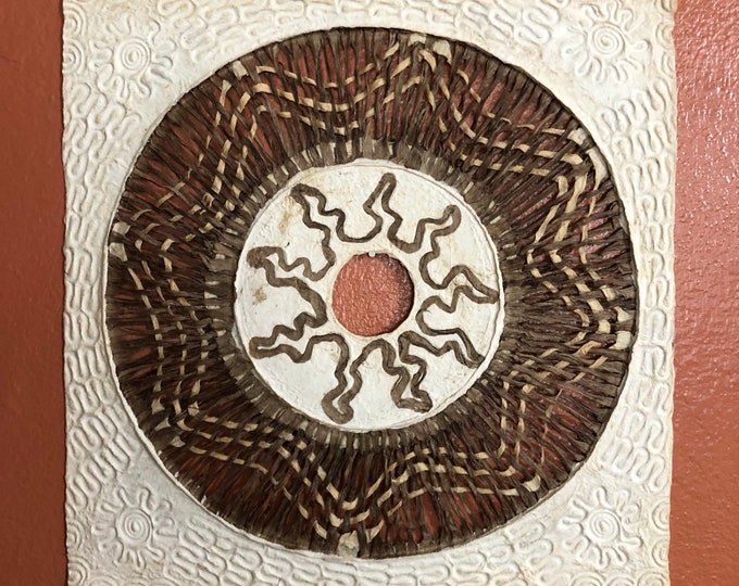 Handmade Amate Paper Wall Art from Mexico (11 3/4” x 11 3/4”)