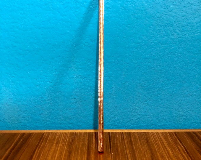 Reusable Hammered Copper Straw - 8”